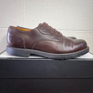 Timberland 93076 Brown Leather Waterproof Casual Oxford Shoes Men's 10.5 M
